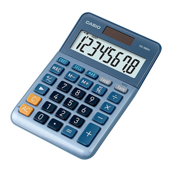 CASIO MS-88EM Tischrechner blau