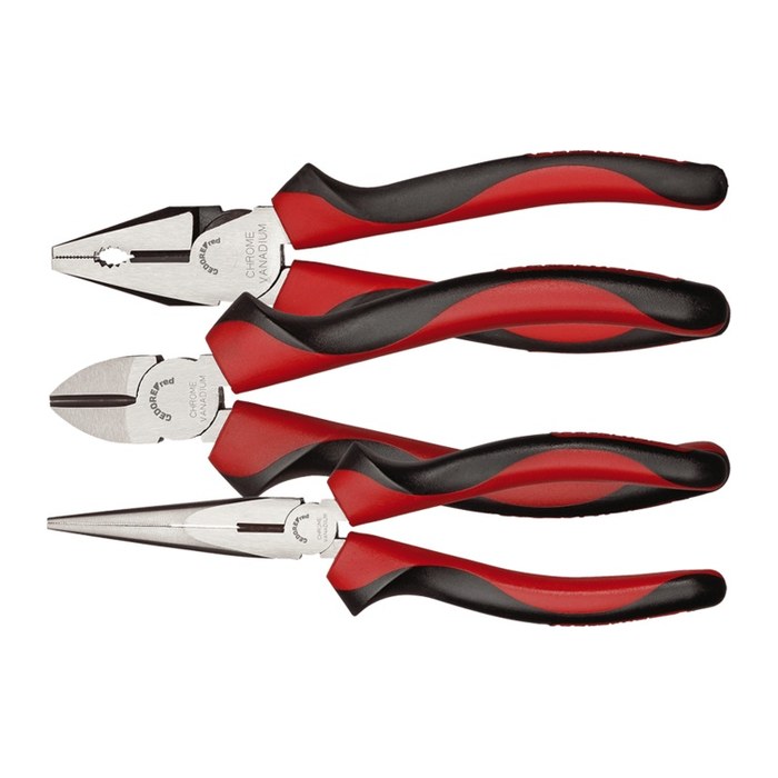 GEDOREred Zangen-Set 3301155, Länge: 18,0, 16,0, 20,0 cm, 3-tlg., 1 Set