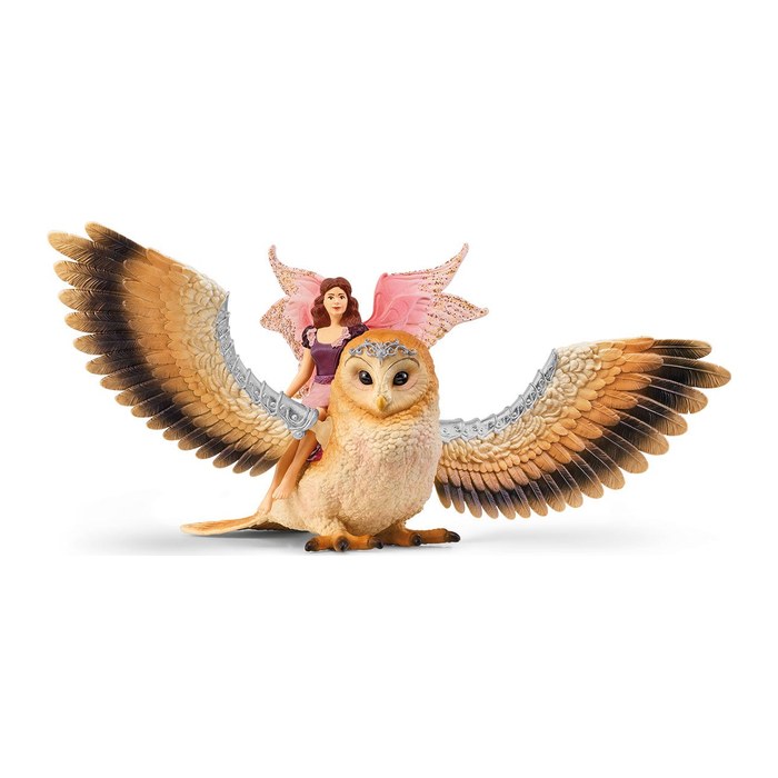 Schleich® Bayala 70789 Elfe auf Glitzer-Eule Spielfiguren-Set