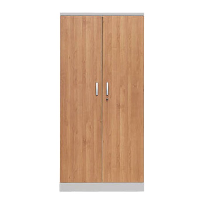 Gürkan Stahlschrank 100121 erle, weißaluminium 4 Fachböden 92,0 x 42,0 x 195,0 cm, aufgebaut, 1 St.