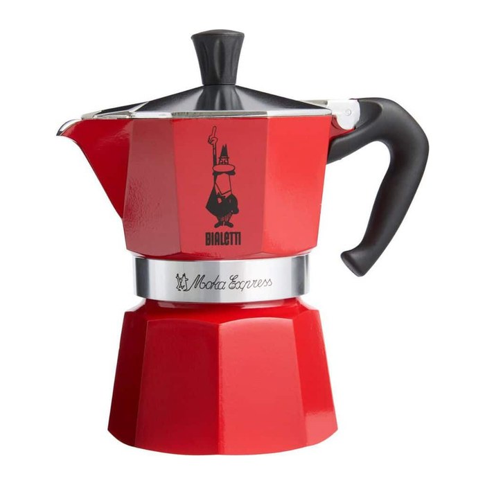BIALETTI Rainbow Espressokocher rot, 6 Tassen