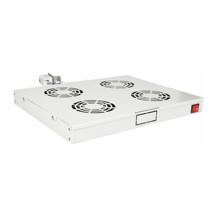 Equip 19" Lüfter für Serverschränke/4xLüfter 1U RAL7035
