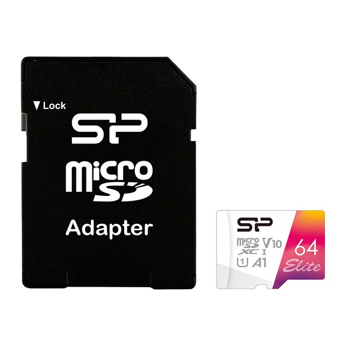 Silicon Power MicroSD Card 64GB UHS-1 Elite/CL.10 ink.AdNEU