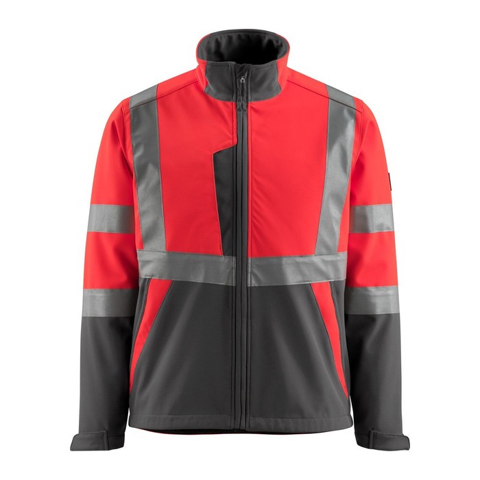 MASCOT® unisex Warnjacke Kiama rot, anthrazit Größe L