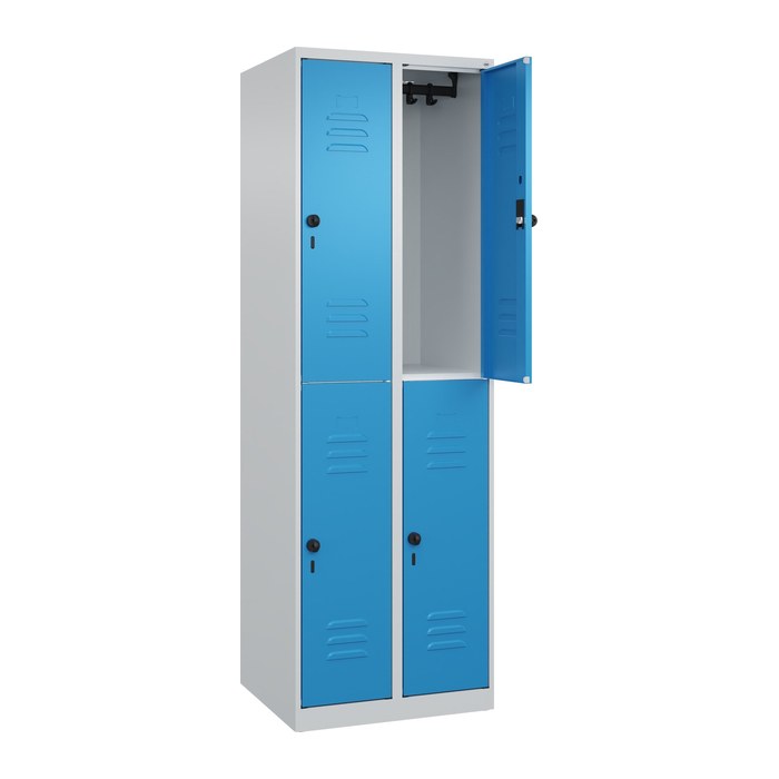 CP Spind Classic Plus lichtblau, lichtgrau 080300-20 S10004, 4 Schließfächer 60,0 x 50,0 x 185,0 cm
