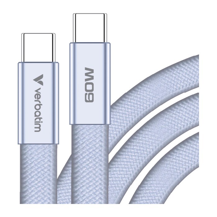 Verbatim USB-C auf USB-C Kabel Sync & Charge 60W 120cm Lila