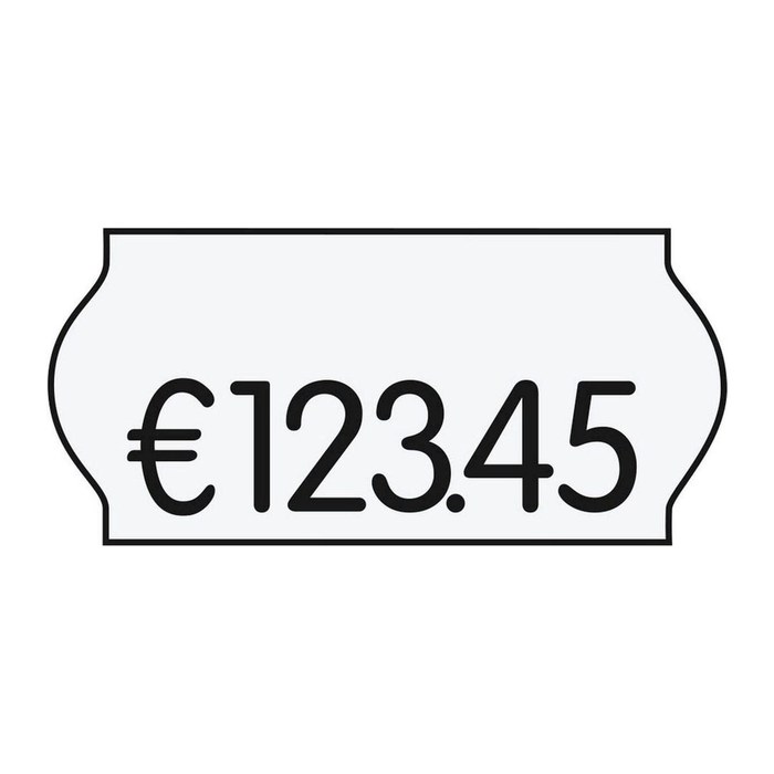 PrinterLabels AS Preisetiketten weiß ablösbar 26,0 x 12,0 mm, 36 Rollen