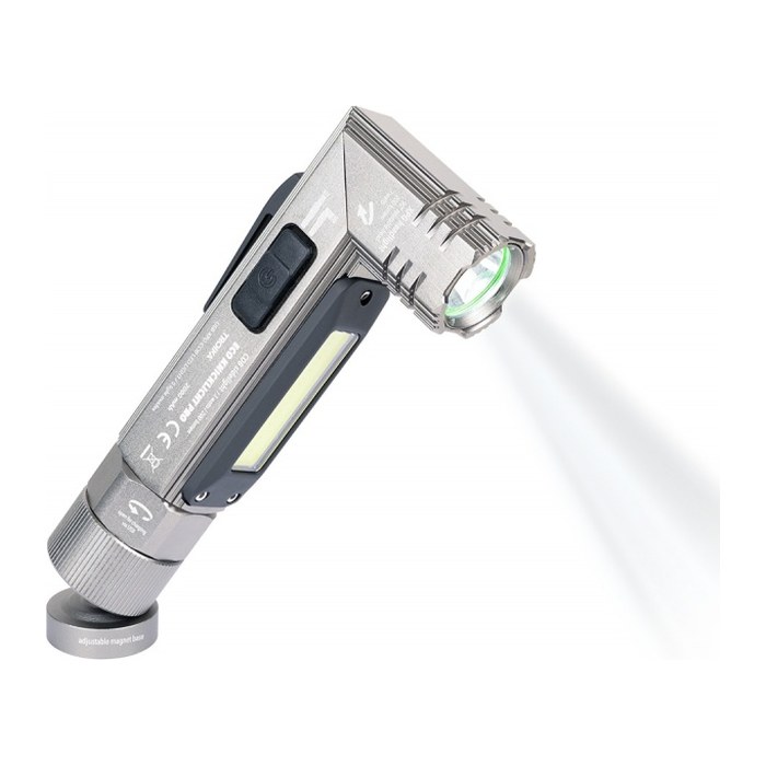 TROIKA® ECO KNICKLICHT PRO LED Taschenlampe titanfarben 14,9 cm, 200 Lumen, 1 St.