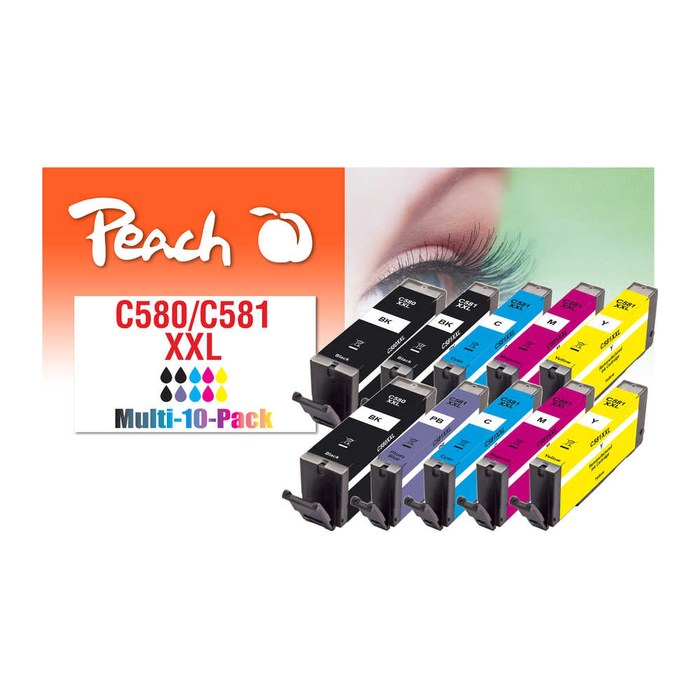 Peach Patrone Canon Nr.580XXL/581XXL Multi10Pack REM,KOM