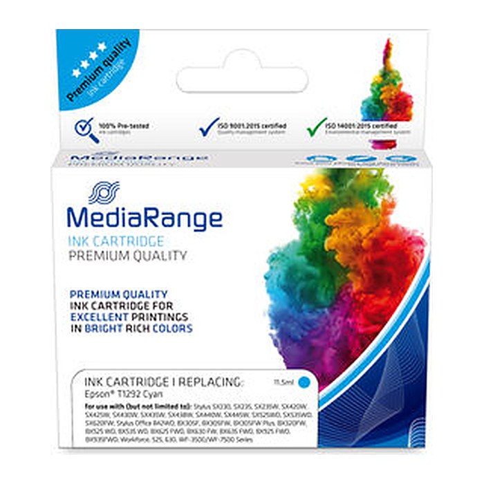 MediaRange Patrone Epson für T1292 1xC mit Chip