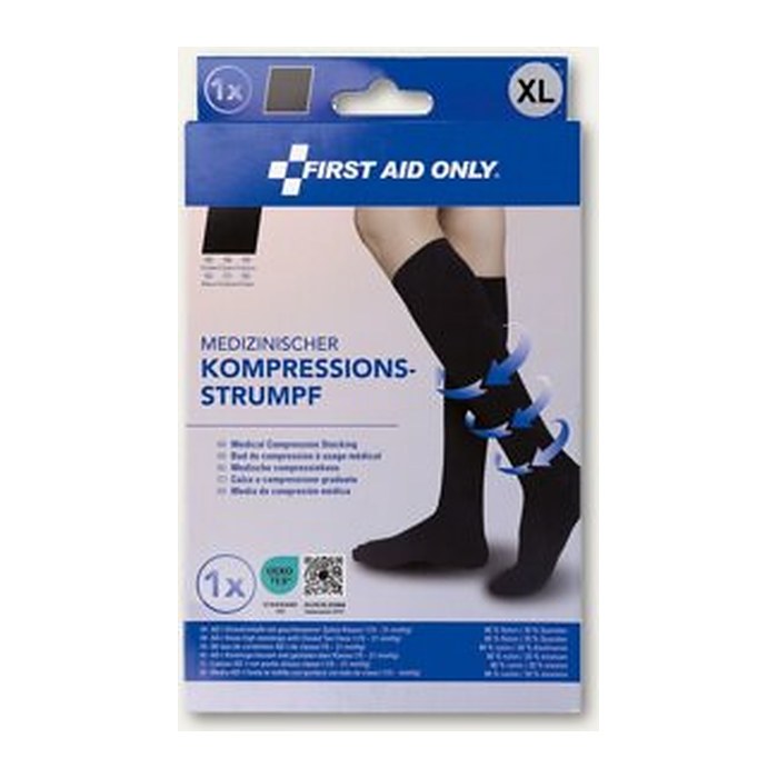 FIRST AID ONLY® Kompressionsstrümpfe, geschlossene Spitze schwarz Größe XL 1 St.
