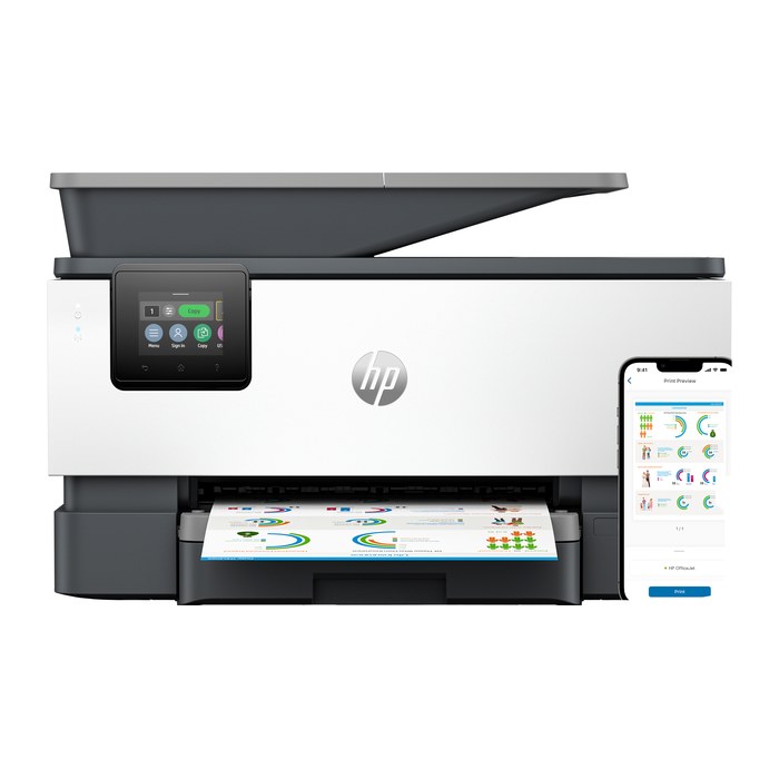 HP OfficeJet Pro 9120b All-in-One 4 in 1 Farb-Tintenstrahl-Multifunktionsdrucker grau