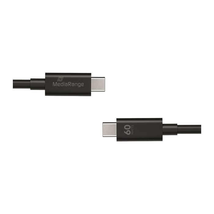 MediaRange Lade- & Datenkabel USB-C 3.2 PD 60W 120cm schwarz