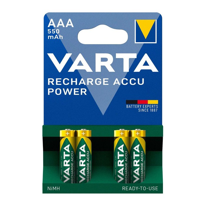 Varta Akku RECHARGE Power AAA HR03 550mAh 4St.