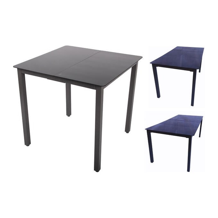 VCM my garden Gartentisch schwarz rechteckig 140,0 x 80,0 x 73,0 cm