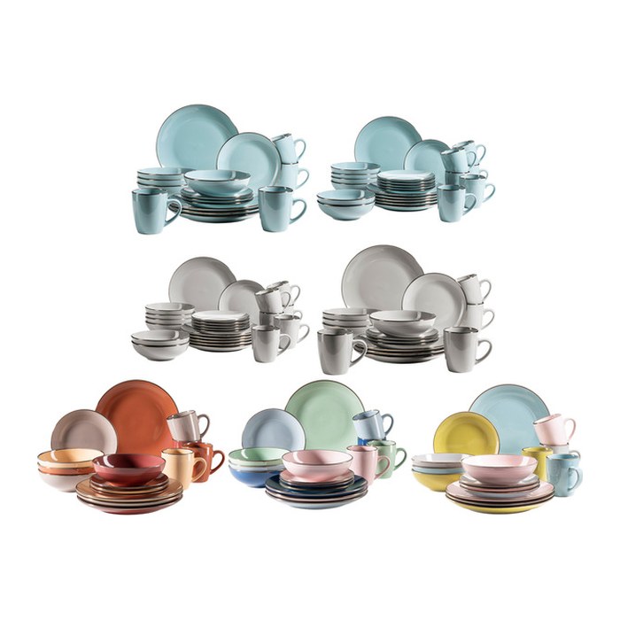 MÄSER Geschirrset METALLIC RIM bunt, 1 Set
