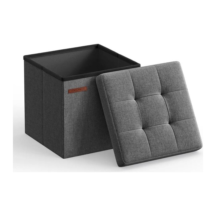 SONGMICS Wohnzimmer-Hocker mit Stauraum LSF028G01 dunkelgrau, 1 St.