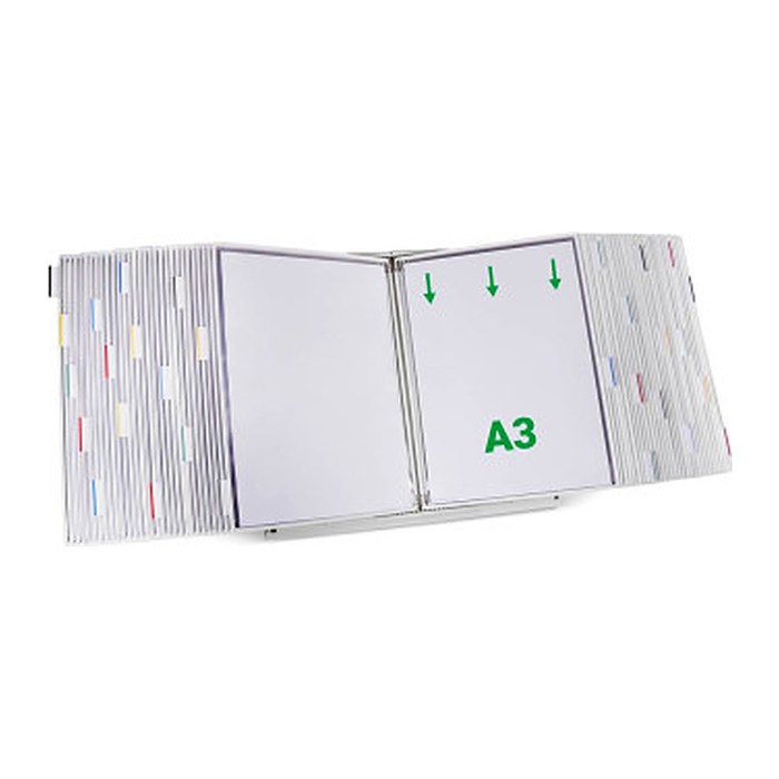 tarifold Sichttafelsystem 433602 DIN A3 weiß mit 60 St. Sichttafeln, 1 St.