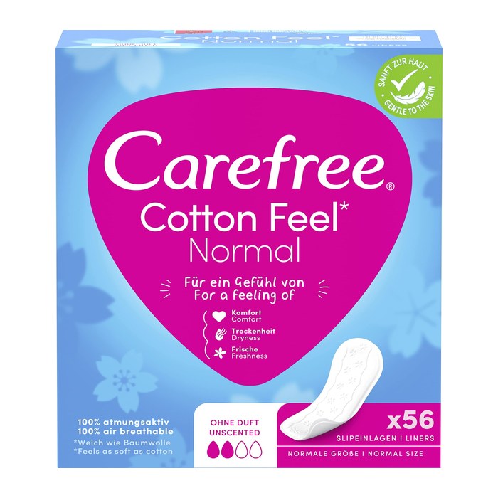 Carefree Slipeinlagen Normal Cotton Feel, 56 St.
