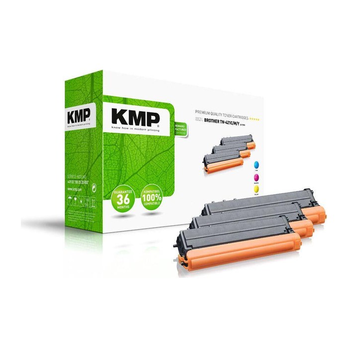 KMP B-T99V  cyan, magenta, gelb Toner kompatibel zu brother TN-421C/M/Y, 3er-Set