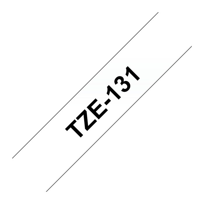 brother Schriftband TZe-131 TZE131, 12 mm, schwarz auf transparent, 1 St.