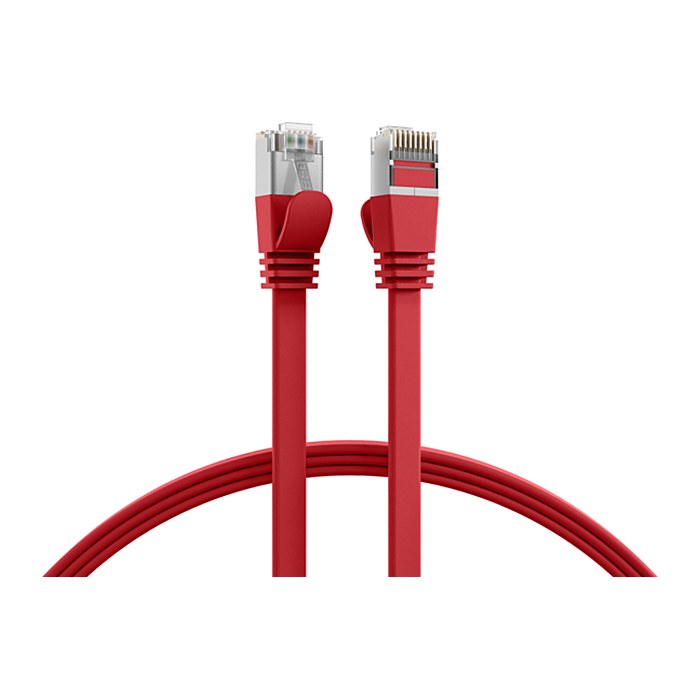 EFB RJ45 Flachpatchkabel U/FTP Cat.6A PVC 3.00m rot