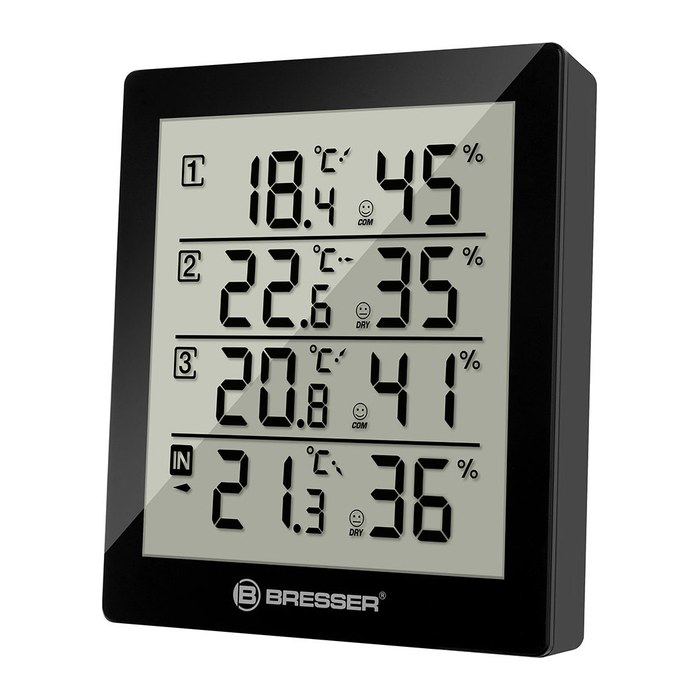 BRESSER® Temeo Hygro Quadro Wetterstation weiß