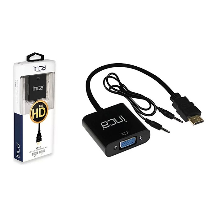 INCA Adapter HDMI->VGA +3.5mm AUX St/Bu FHD@ 60Hz 0.20m sw retail