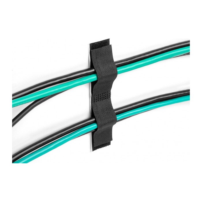 DELOCK Klett-Kabelhalter L 110 mm x B 20 mm schwarz