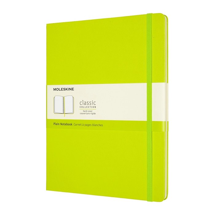 MOLESKINE Notizbuch Classic Collection fester Einband ca. DIN A4 blanko, hellgrün Hardcover 192 Seiten, 1 St.