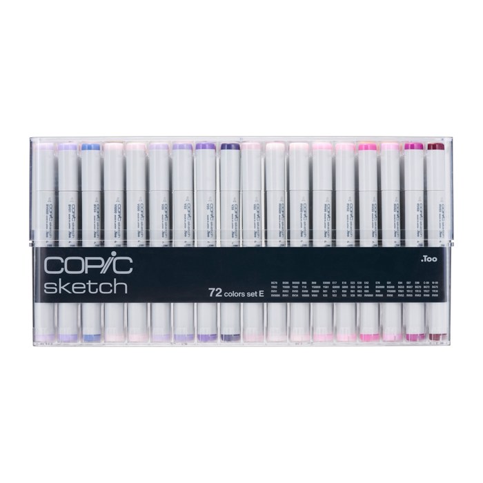 COPIC® Sketch E Layoutmarker-Set farbsortiert 1,0 + 6,0 mm, 72 St.