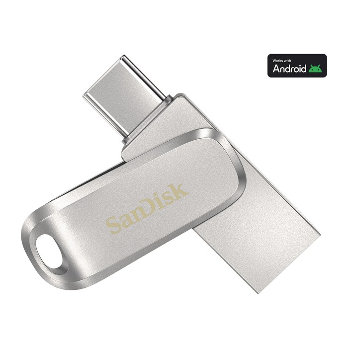 SanDisk USB-Stick Ultra Dual Drive Luxe Type-C silber 256 GB, 1 St.