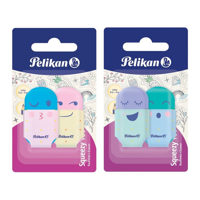 Pelikan Squeezy You Radierer 2 St. sortiert auf Blister