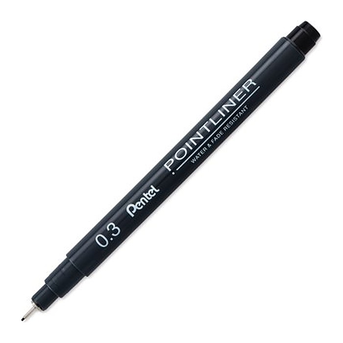 Pentel Pointliner Fineliner schwarz 0,3 mm, 1 St.