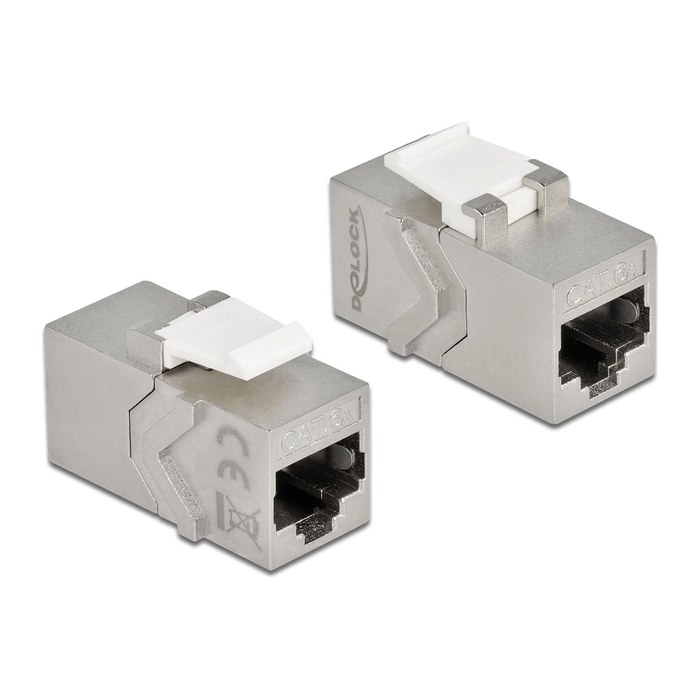 DELOCK Keystone Modul RJ45 Buchse zu RJ45 Buchse Cat.6A