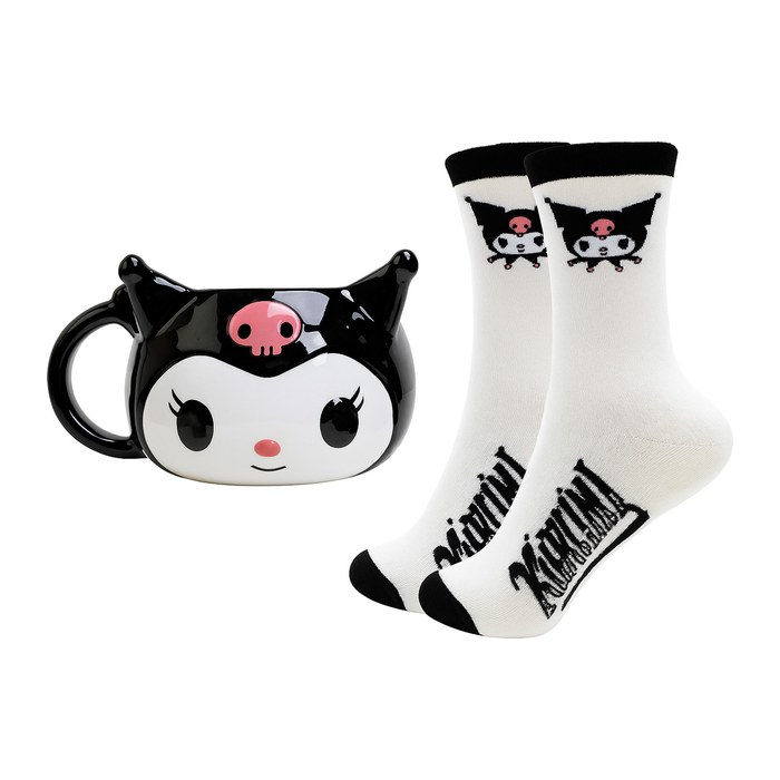 BlueSkyStudios Sanrio Tasse mit Socken Kuromi 3D