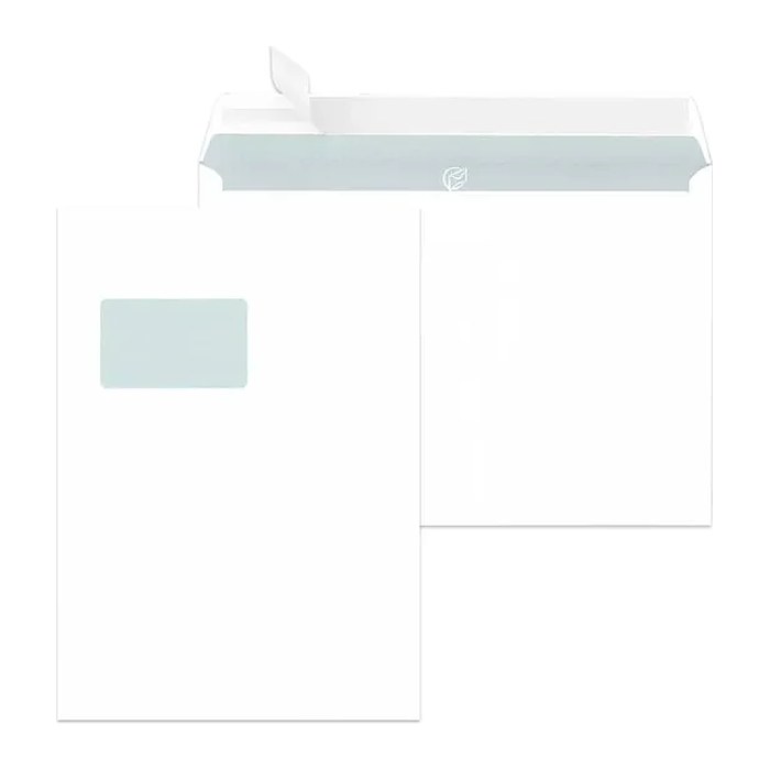MAILmedia Briefumschläge DIN C4 mit Fenster weiß haftklebend 500 St.