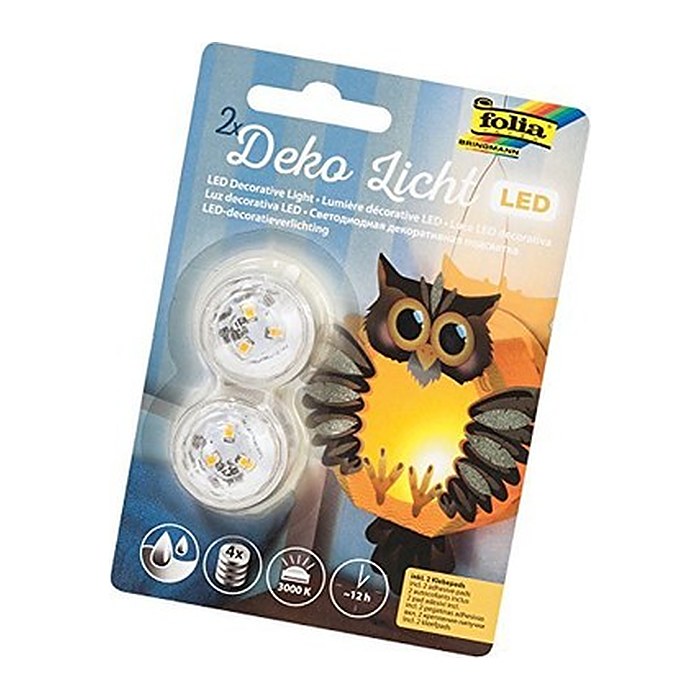 folia LED Dekoleuchten transparent, 2 St.
