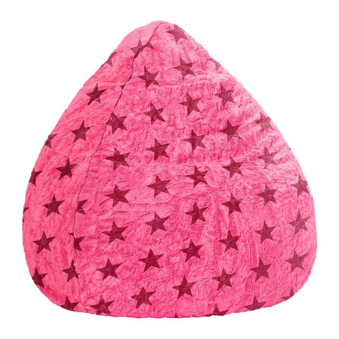 SITTING POINT Fluffy Stars XL Sitzsack pink
