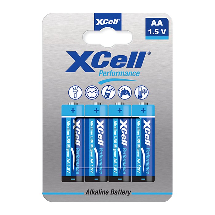 XCell Batterie Performance Alkaline LR6 Mignon AA 4St.