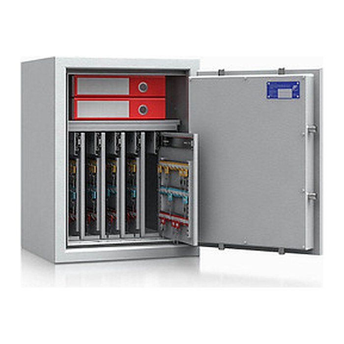 ISS safe4key Schlüsseltresor lichtgrau mit 280 Haken, Doppelbartschloss, 50,0 x 42,0 x 65,0 cm, 1 St.