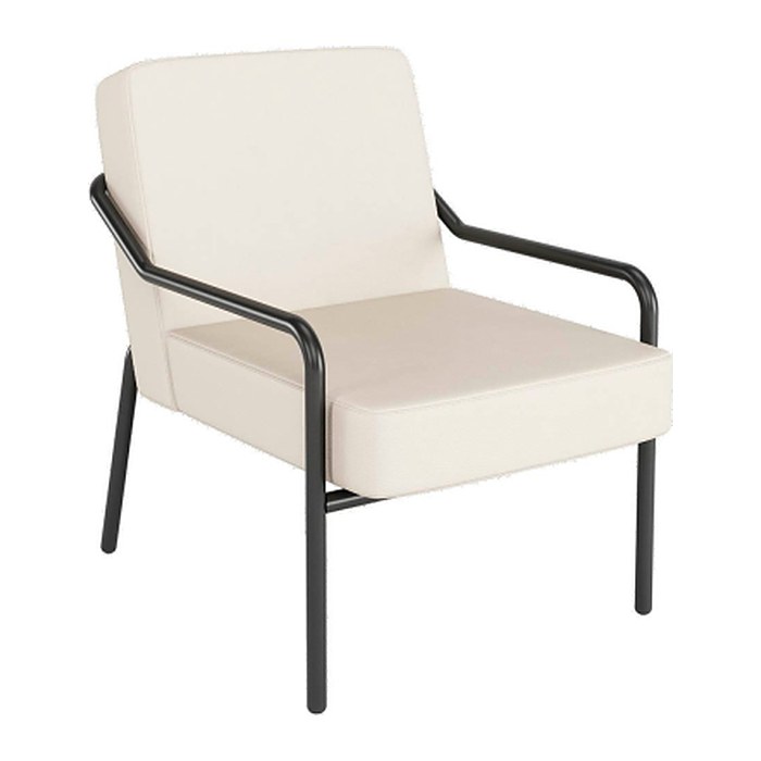 medso powered by PAPERFLOW Sessel MEDSO M creme schwarz Kunstleder 58,0 x 74,3 x 73,6 cm, 1 St.