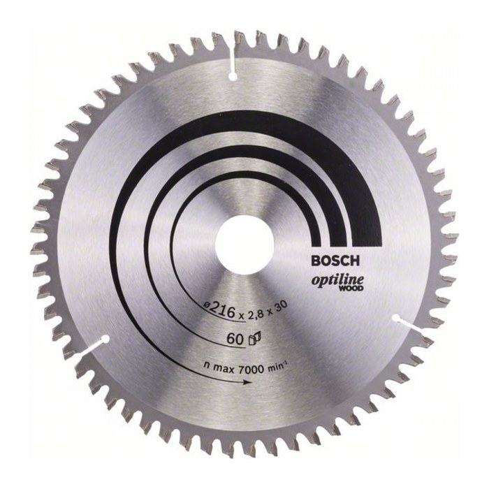 BOSCH Optiline Wood Kreissägeblatt 216,0 mm, 60 Zähne, 1 St.