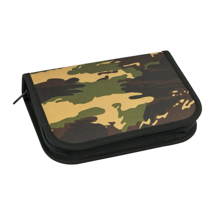 EBERHARD FABER Federmäppchen befüllt Camouflage grau 32-teilig, 19,6 x 13,2 cm