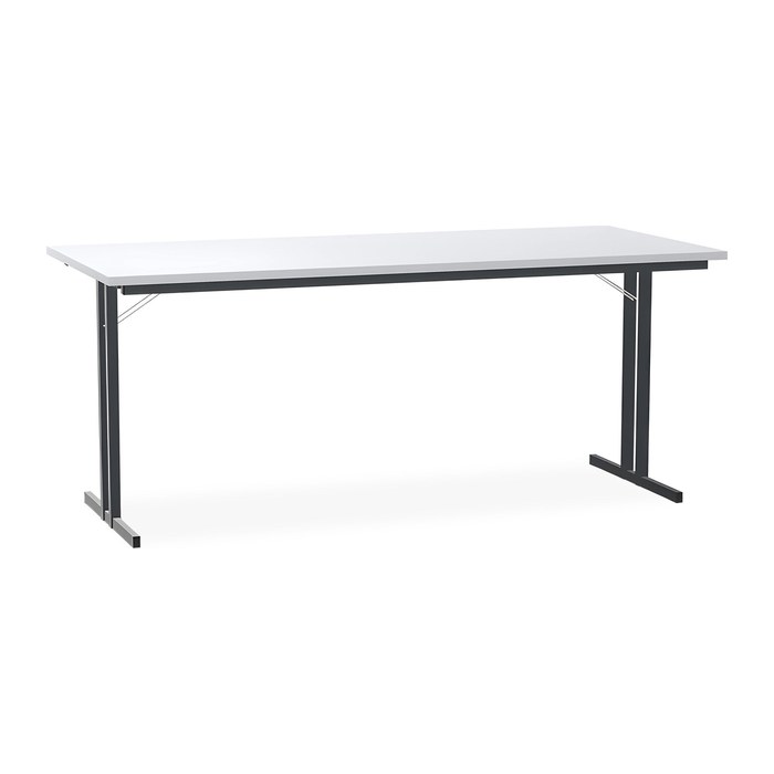 Klapptisch mit T-Fuß – Gestell in Schwarzgrau (1800 x 800 x 750 mm)
