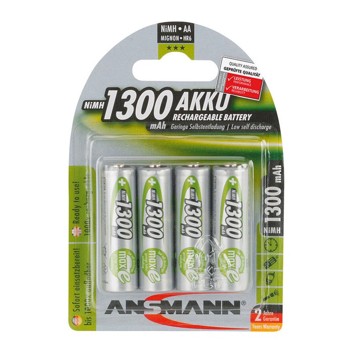 ANSMANN Akkus maxE Ni-MH Mignon AA 1.300 mAh, 4 St.