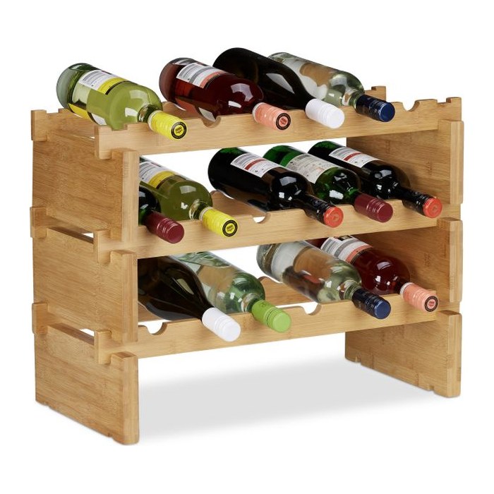 relaxdays Weinregal braun 60,0 x 28,5 x 86,0 cm, 1 St.