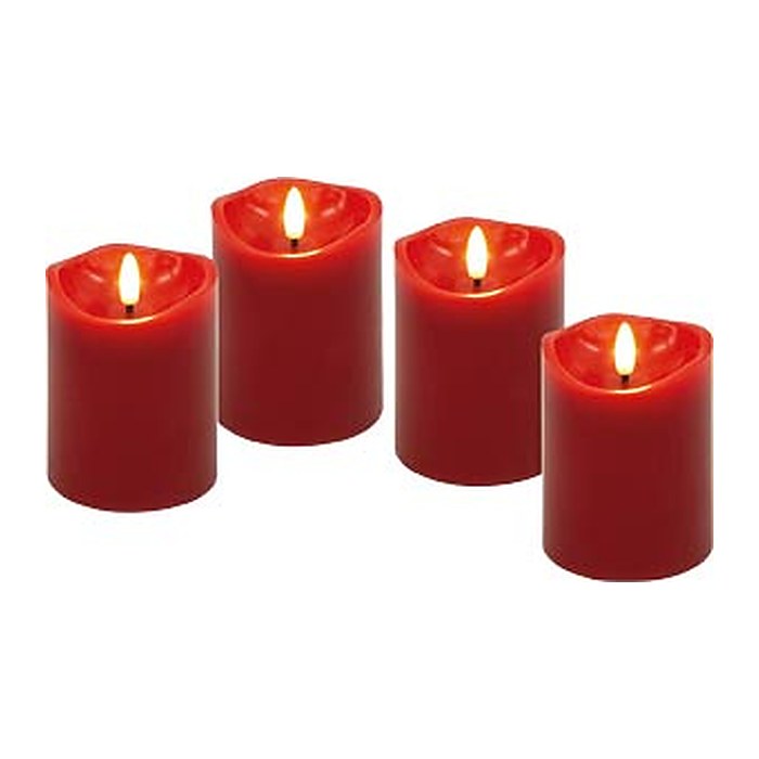goobay LED-Kerzen rot, 4 St.