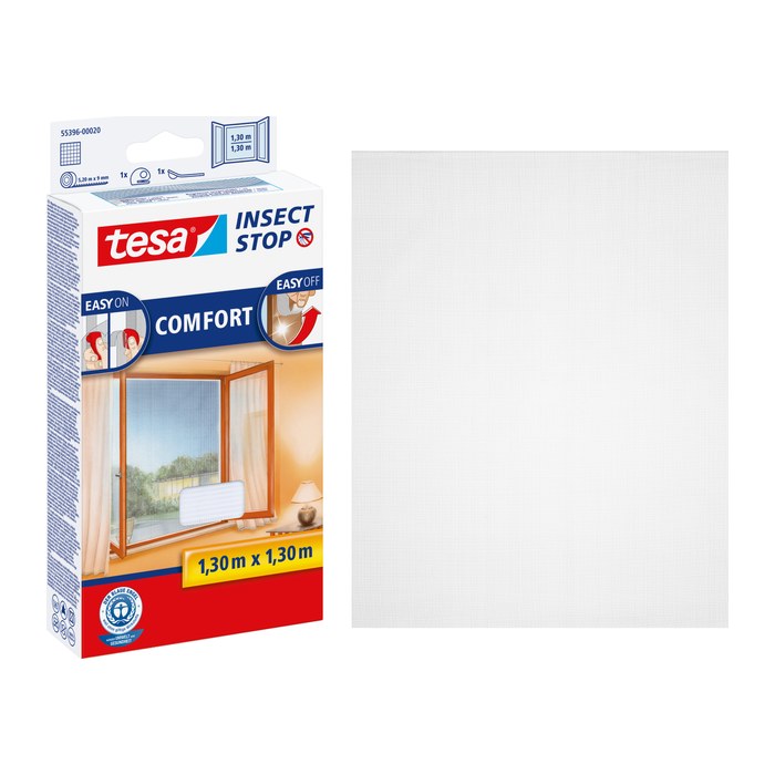 tesa Fliegengitter Insect Stop Comfort weiß 1,3 x 1,3 m