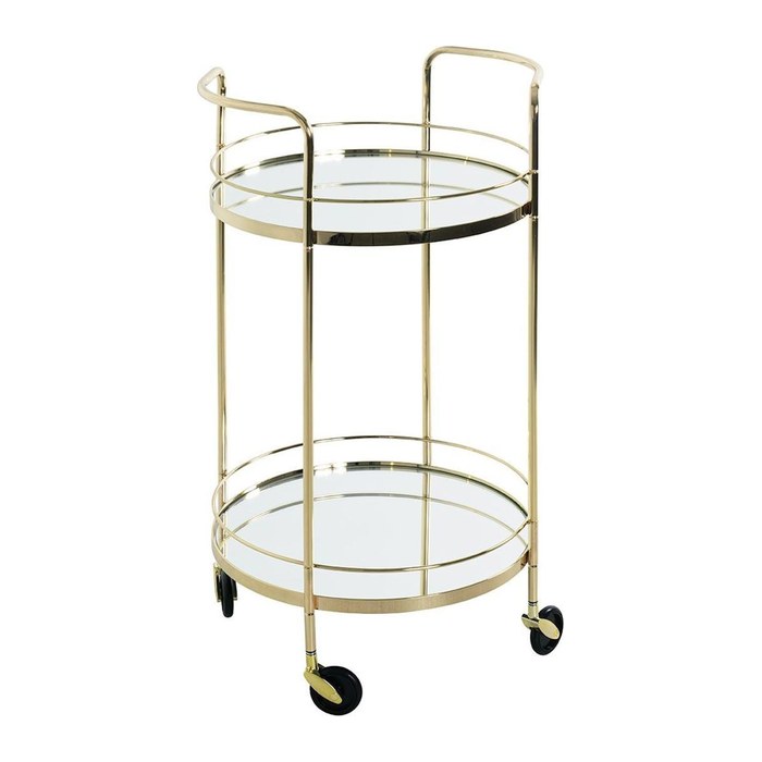 HAKU Möbel Servierwagen gold 48,0 x 48,0 x 80,0 cm